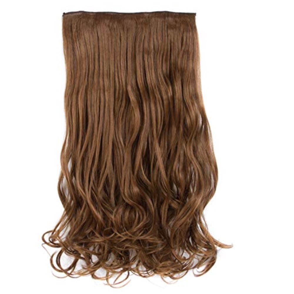 New light brown curly 18” hair extension bundle